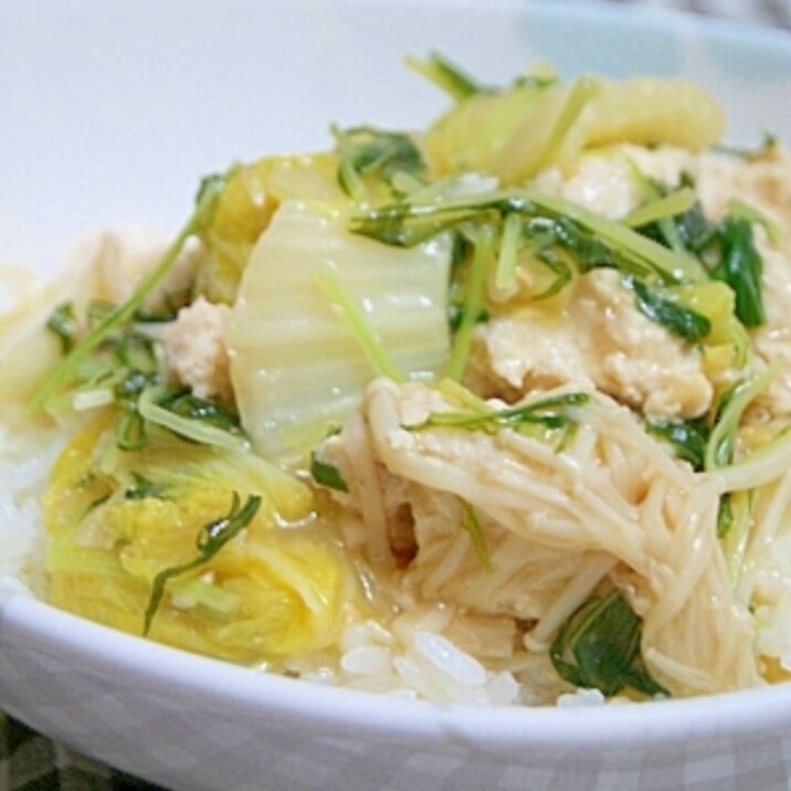 鶏団子の中華あんかけ丼